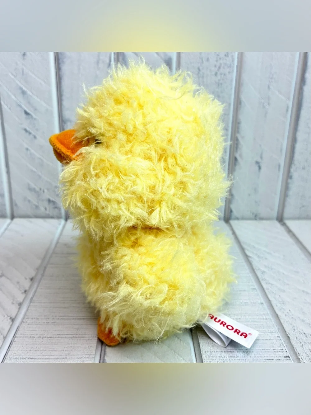 Aurora World, Inc. Oct. 2019 Fluffy Yellow Duck Plush Toy 7” Stuffed Animal HTF
